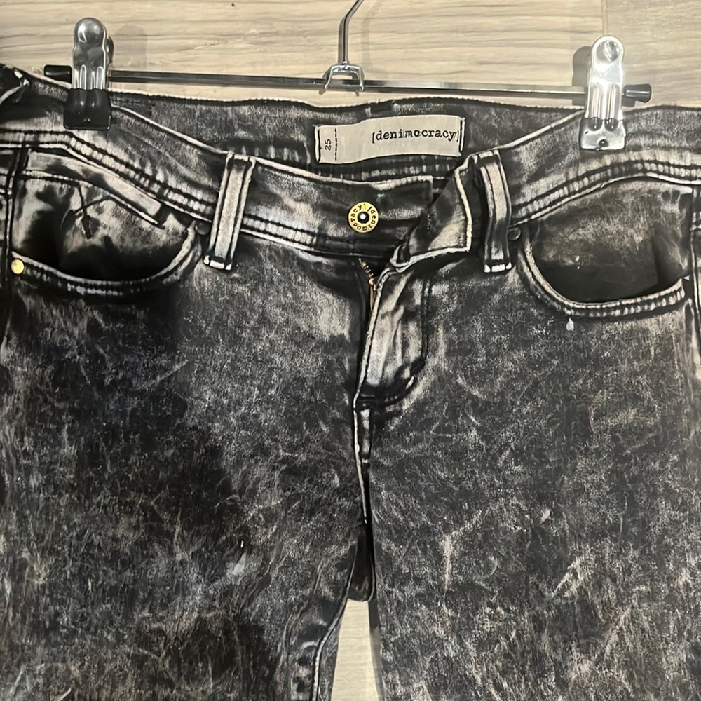 Denimocracy black and gray skinny jeans size 25